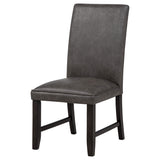 Averill Faux Leather Dining Chair Dark Grey, Set of 2