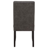 Averill Faux Leather Dining Chair Dark Grey, Set of 2