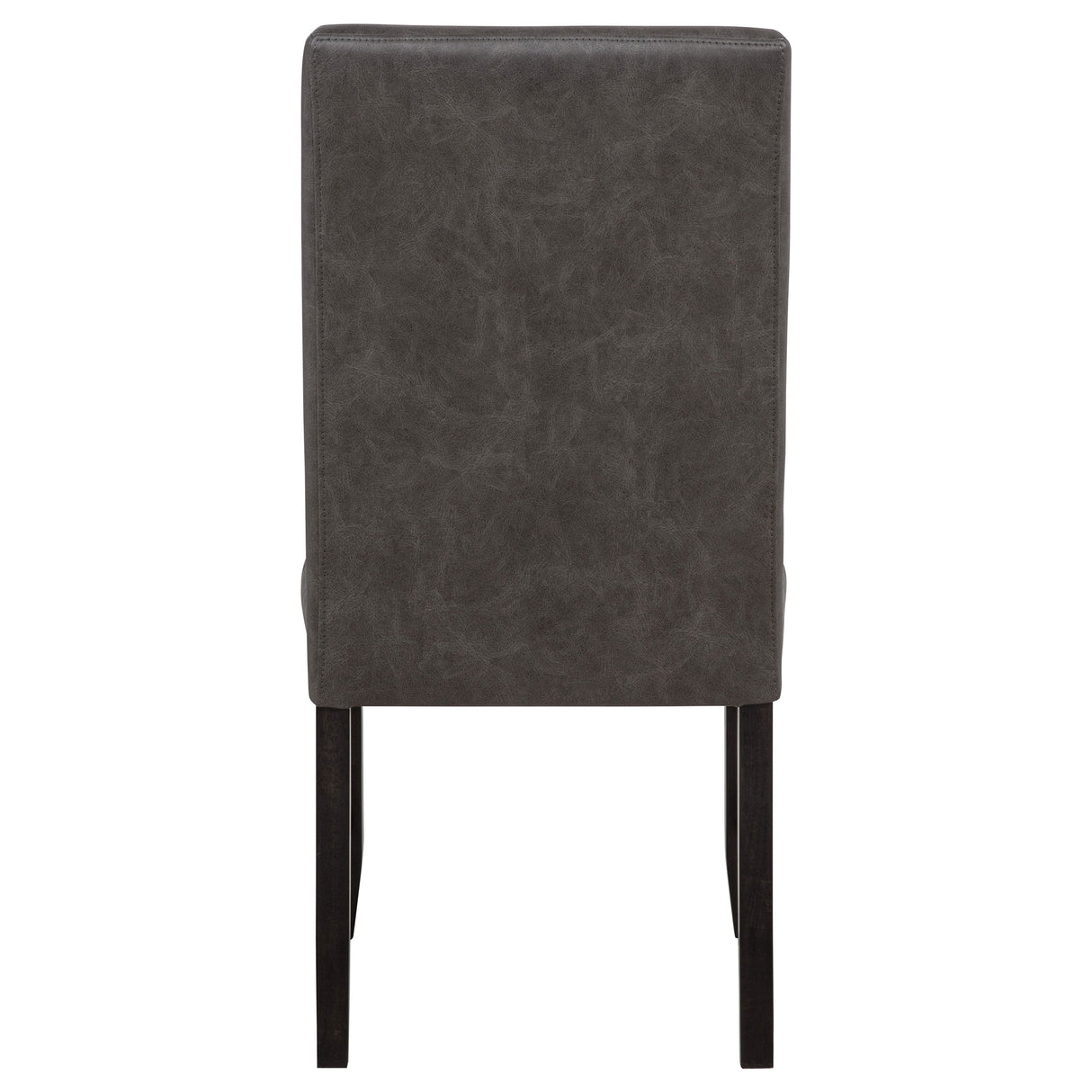 Averill Faux Leather Dining Side Chair Dark Grey, Set of 2