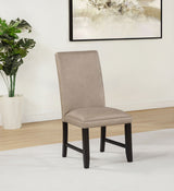 Averill Faux Leather Dining Side Chair, Tan (Set of 2)