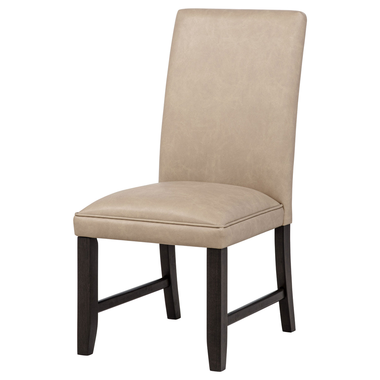 Averill Faux Leather Dining Side Chair, Tan - Set of 2