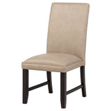 Averill Faux Leather Dining Side Chair, Tan (Set of 2)