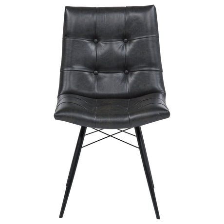 Tufted Back Dining Chairs (Set of 4) - Black