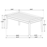 Atwood Rectangular Wood Dining Table in Warm Brown