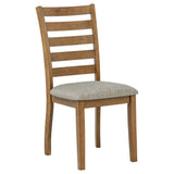 Atwood Wood Dining Side Chair - Warm Brown Upholstered