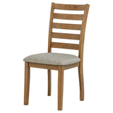Atwood Wood Dining Side Chair - Warm Brown Upholstered