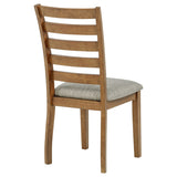 Atwood Wood Dining Side Chair - Warm Brown Upholstered