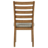 Atwood Wood Dining Side Chair - Warm Brown Upholstered