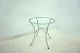 Kline 48" Round Glass Top Dining Table in Chrome