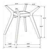Paxton Square Wood Counter Height Dining Table Base Brown