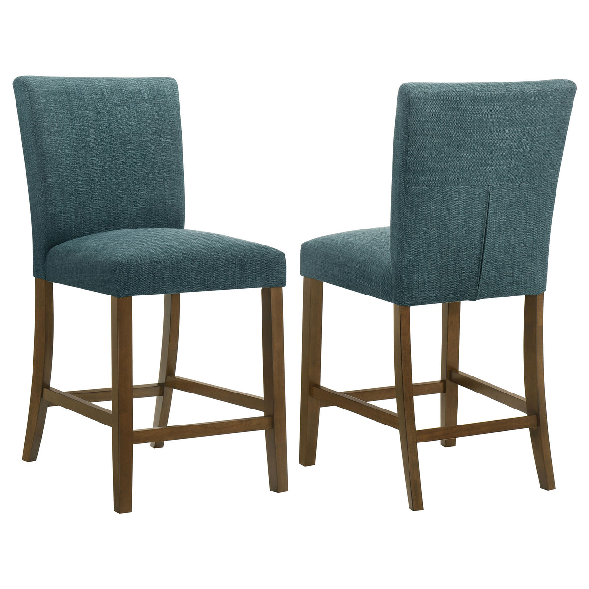 Paxton Upholstered Counter Height Dining Chair Teal Blue Set of 2