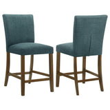 Paxton Upholstered Counter Height Dining Chair Teal Blue Set of 2