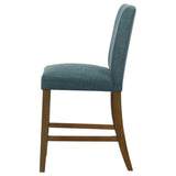 Paxton Upholstered Counter Height Dining Chair Teal Blue Set of 2
