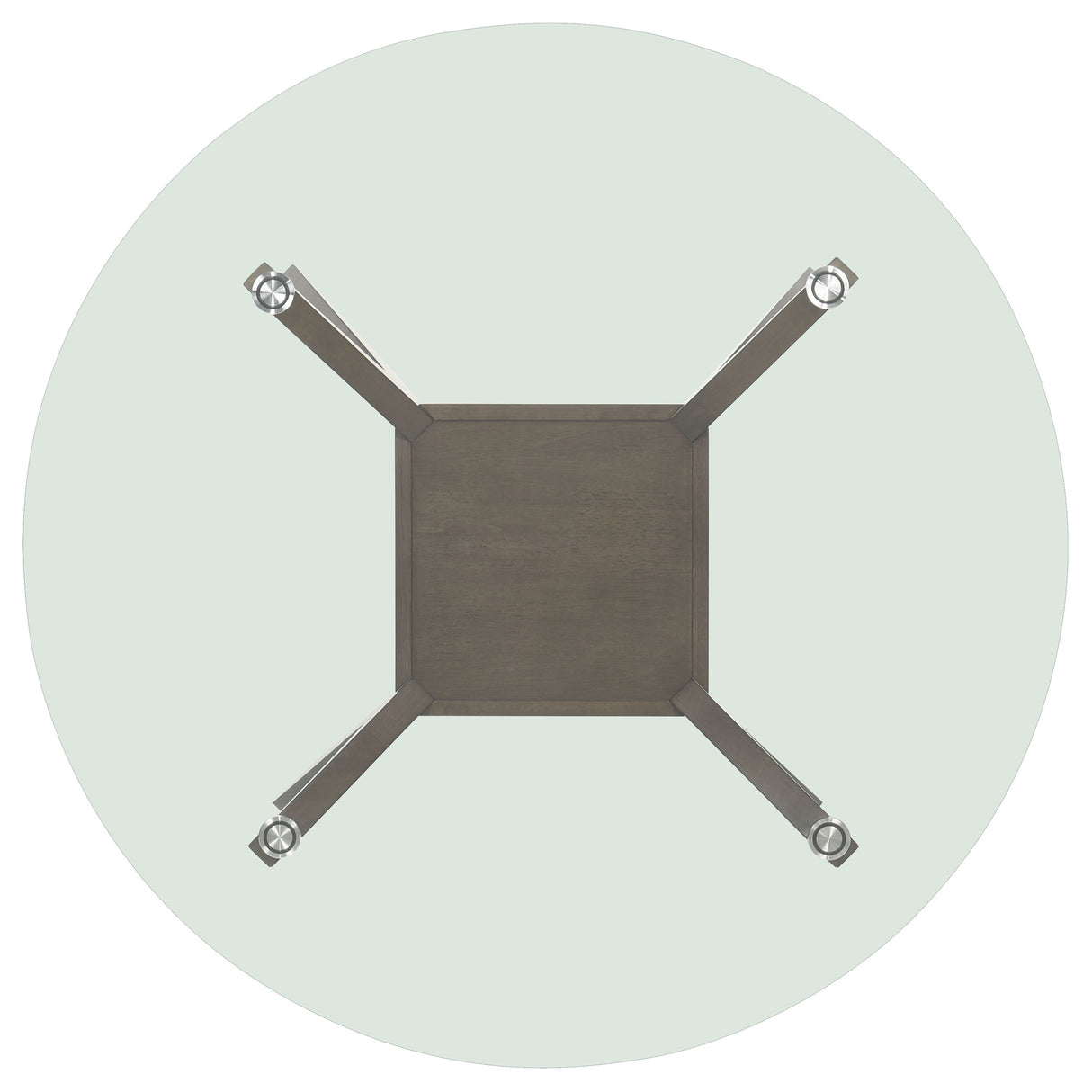 Paxton Round 48-inch Glass Top Dining Table in Brown