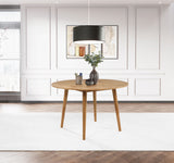 Andrews 48-Inch Round Wood Dining Table Light Ash