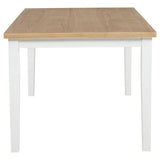 Andrews 66-Inch Rectangular Dining Table Light Ash and White