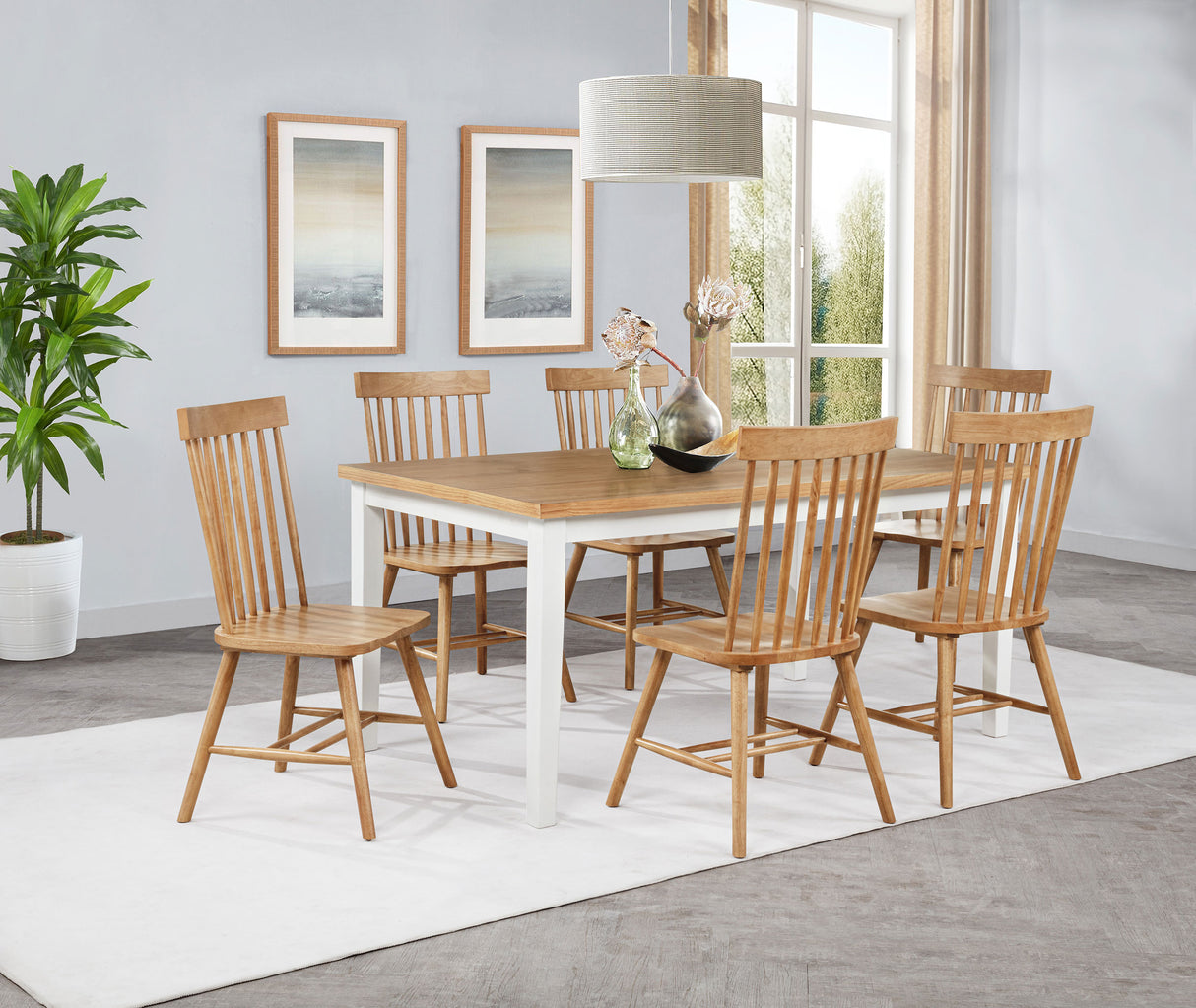 Andrews Windsor Spindle Back Dining Chair Light Ash
