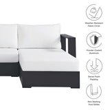 123" 3-Piece Gray Aluminum Outdoor Patio Right-Facing Chaise Sectional – White Cushions - Outdoor - Alpine Outlets