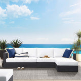 123" 3-Piece Gray Aluminum Outdoor Patio Right-Facing Chaise Sectional – White Cushions - Outdoor - Alpine Outlets