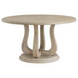 Trofello 5-Piece Round Dining Table Set, White Washed