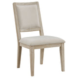 Trofello 5-Piece Round Dining Table Set, White Washed