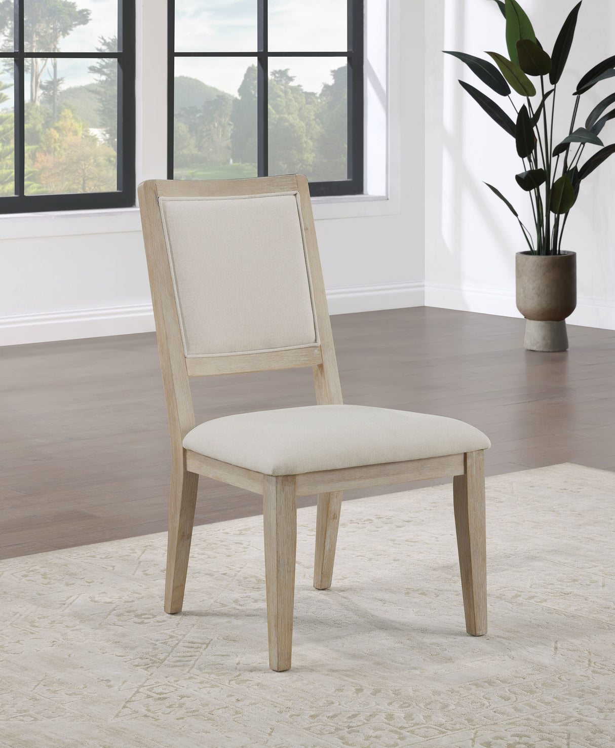 Trofello Cushioned Dining Side Chair - White Washed (Set of 2)