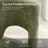 Upholstered Dining Chair With Curved Legs (Set of 2) - Green