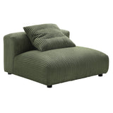 124 Inch 3 - Piece Modular Corduroy Armless Sofa - Living Room Furniture available at Alpine Outlets in Denver