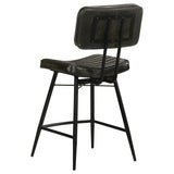 Senko - 5 Piece Counter Dining Set With Upholstered Chairs - Antique Espresso