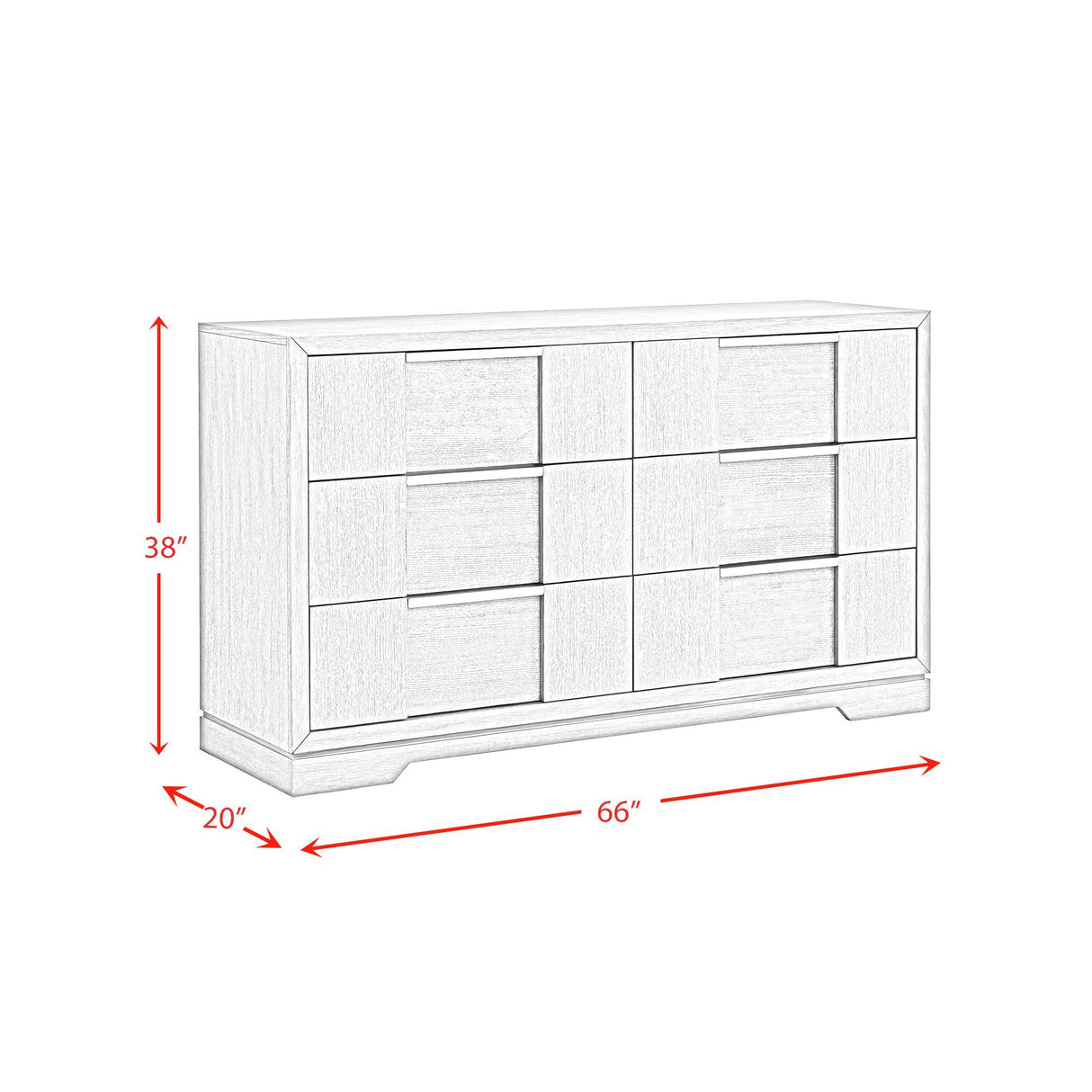 Kelis - 6 Drawer Dresser