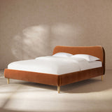 Roman - Curved Headboard Upholstered Platform Bed