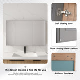 Wall Mounted Bathroom Cabinet With Adjustable Shelves Storage Cabinet - Imitative Oak