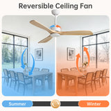52" All Ceiling Fan With DC Reversible Motor, 3 Blades