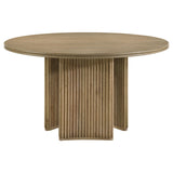 Dreydon - 5 Piece Round Dining Table Set With Chairs - Light Brown