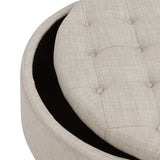 Tufted Storage Ottoman With Upholstery