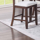 Ladder Back Design Counter Height Dining Chairs (Set of 2) - Walnut