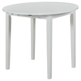 Bucknell 3-Piece Round Drop Leaf Dining Set in White