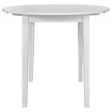 Bucknell 3-Piece Round Drop Leaf Dining Set in White