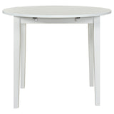 Bucknell 3-Piece Round Drop Leaf Dining Set in White