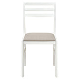 Bucknell 3-Piece Round Drop Leaf Dining Set in White