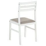 Bucknell 3-Piece Round Drop Leaf Dining Set in White