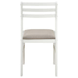 Bucknell 3-Piece Round Drop Leaf Dining Set in White