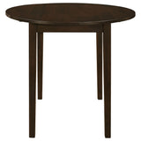 Bucknell 3-Piece Round Drop Leaf Dining Table Set Cappuccino