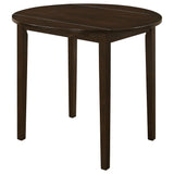 Bucknell 3-Piece Round Drop Leaf Dining Table Set Cappuccino