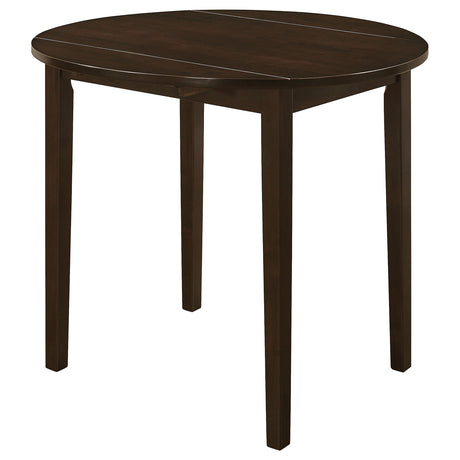 Bucknell 3-Piece Round Drop Leaf Dining Table Set Cappuccino