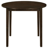 Bucknell 3-Piece Round Drop Leaf Dining Table Set Cappuccino