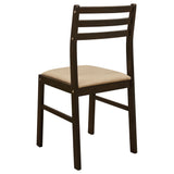 Bucknell 3-Piece Round Drop Leaf Dining Table Set Cappuccino