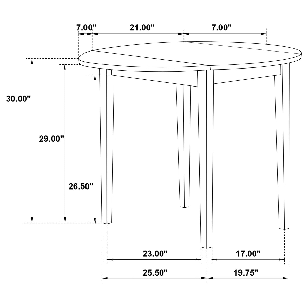 Bucknell 3-Piece Round Drop Leaf Dining Table Set Cappuccino