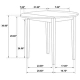 Bucknell 3-Piece Round Drop Leaf Dining Table Set Cappuccino