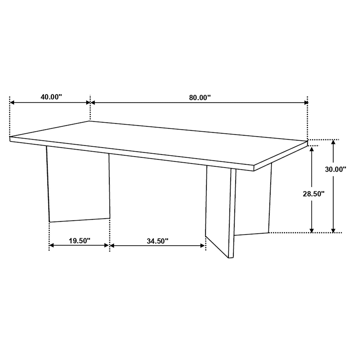 Tyler 80-Inch Solid Wood Dining Table in Mango Brown